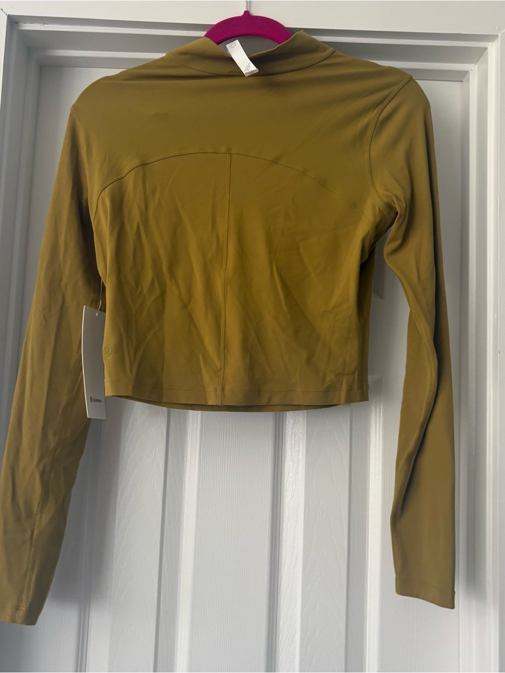 lululemon athletica Cropped Long Sleeve Top - Olive